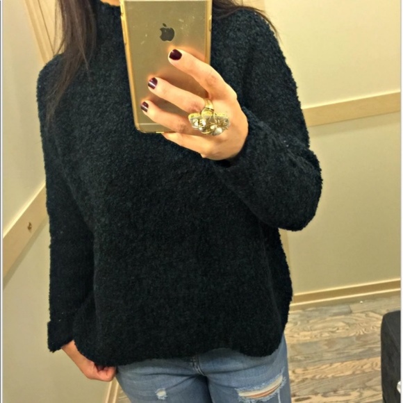 NWT Loft Slouchy Boucle Turtleneck XL Green - Picture 3 of 5